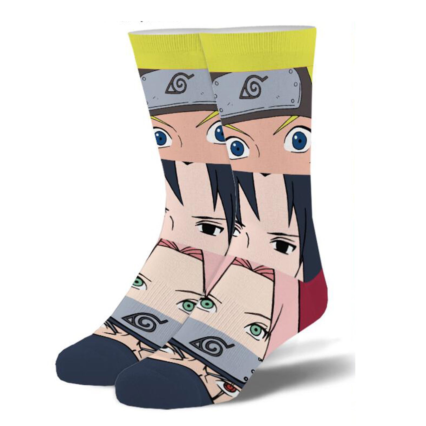 Odd Sox Men's Crew Socks - Naruto Mash Up