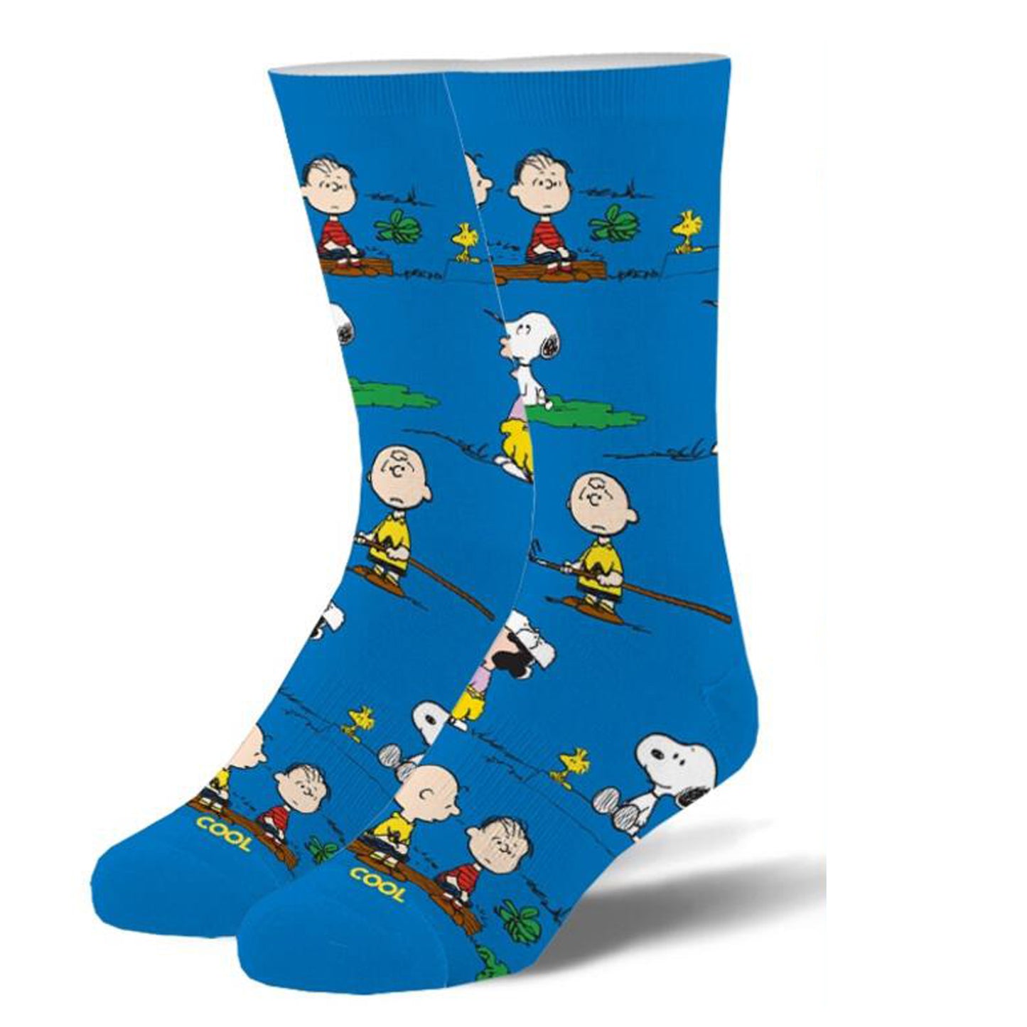 Cool Socks Men's Crew Socks - Charlie & The Outdoors (Peanuts)