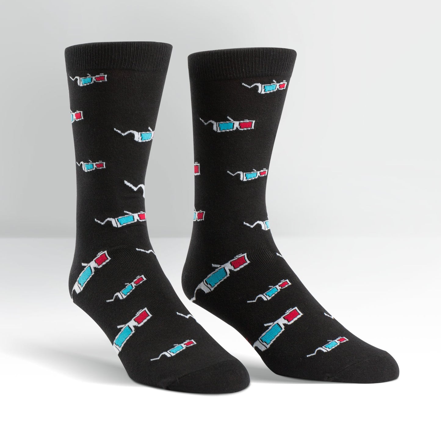 Sock It To Me Men's Crew Socks - 3D Glasses