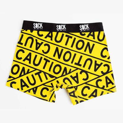 Sock It To Me Men's Underwear - Caution Tape - Medium