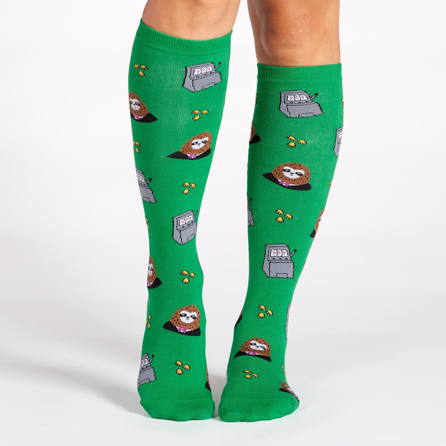 Sock It To Me Women's Knee High Socks - Sloth Machine