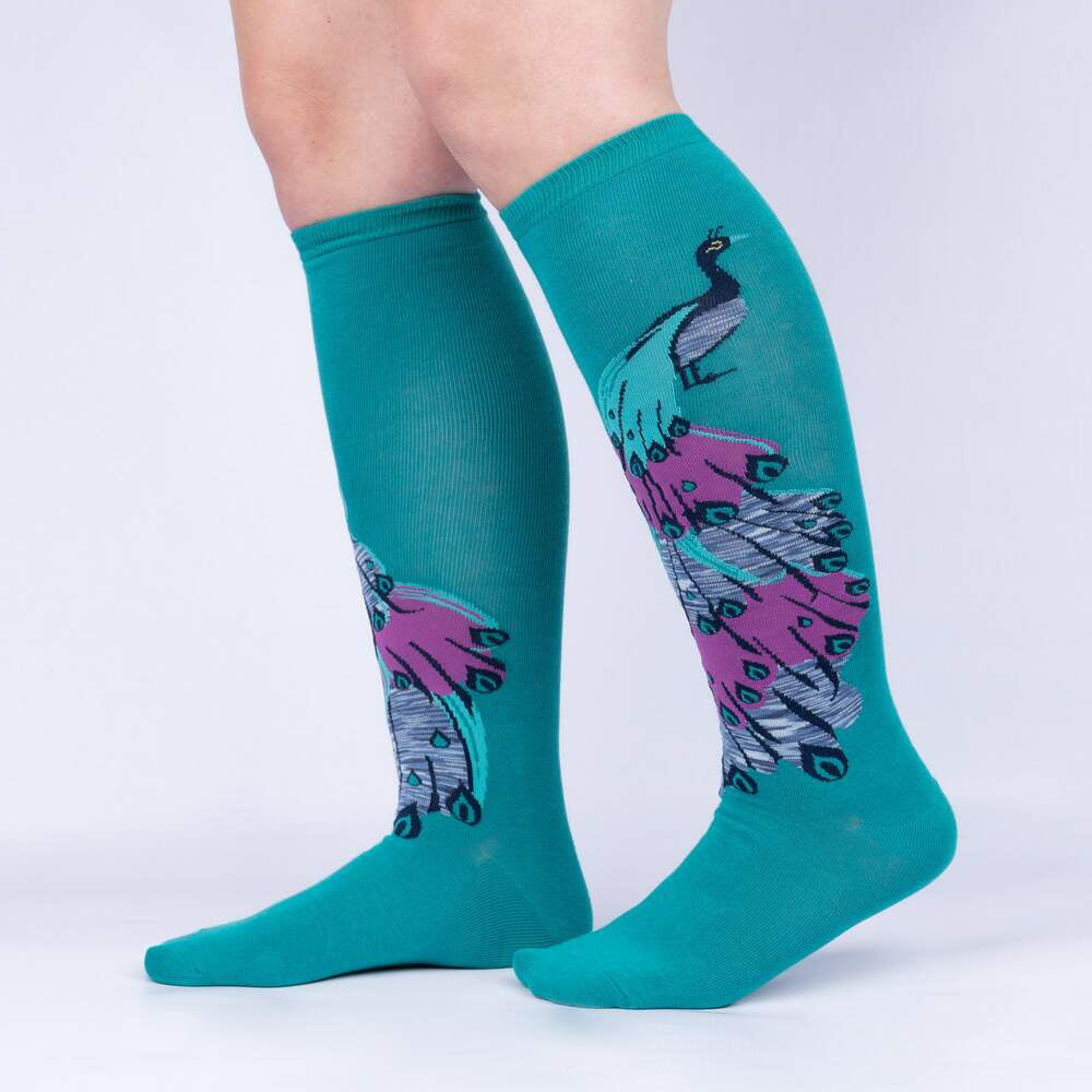 Sock It To Me Women's Knee High Socks - A Fan-Tastic Tail