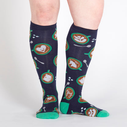 Sock It To Me Women's Knee High Socks - Barista Artista